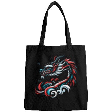 Discover Colorful Chinese Dragon Artwork Essentials Bags