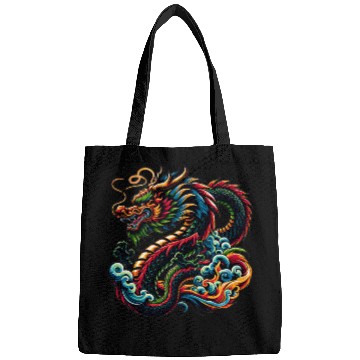 Discover Colorful Chinese Dragon Artistic Design Bags
