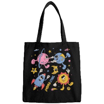 Discover Solar System Planets Moon Sun Saturn Cute Groovy Bags