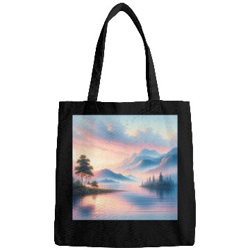 Discover Sunrise Serenity Lakeside Tranquility in Pastel Bags