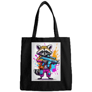 Discover Raccoon with laser gun Bags
