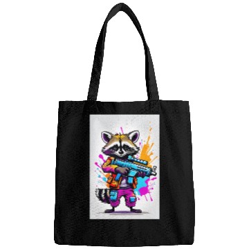 Discover Raccoon with laser gun Bags