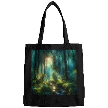 Discover Twilight Enchantment A Mystical Forest Scene Bags