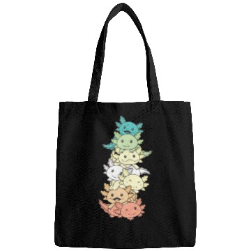 Discover Genderfloren Flag Pride Lgbtq Axolotl Pile Bags
