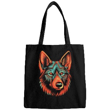 Discover German Shepherd Funny Dog Street Art Comic Pet Bags
