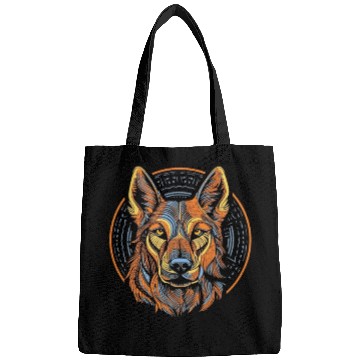 Discover German Shepherd Funny Dog Street Art Comic Pet Bags