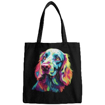 Discover Watercolor Colorful English Setter Bags