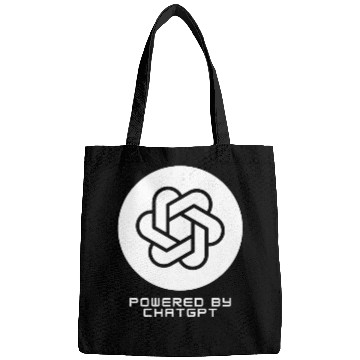 Discover Powered by ChatGPT (White Design) Bags