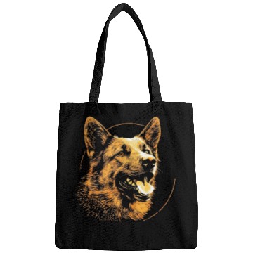 Discover German Shepherd Funny Dog Street Art Comic Pet Bags