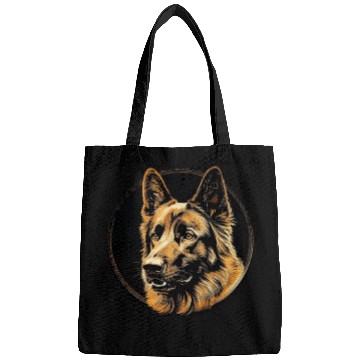 Discover German Shepherd Funny Dog Street Art Comic Pet Bags