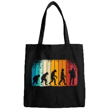 Discover Retro Lumberjack Evolution - From Monkey to Human Bags