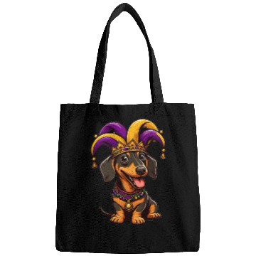 Discover Mardi Gras Dachshund Bags