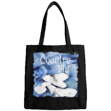 Discover Country Fly Blue Hydrangea Watercolor Clothing Bags