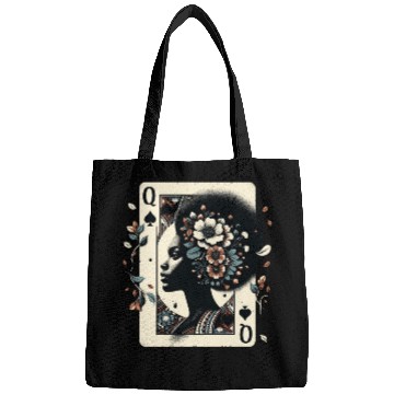 Discover Black Queen Poker Tarot Card African American Bags