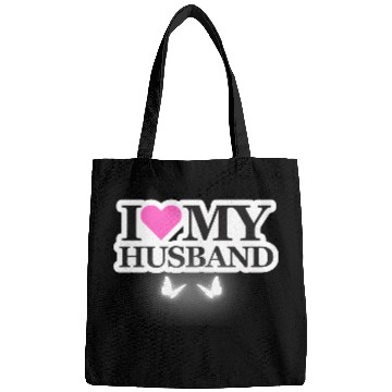Discover I love my husband Bags