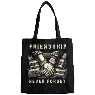 Discover Friendship Never Forget Old School Nostalgia Tape Bags