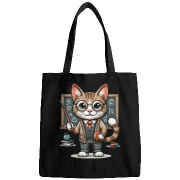 Discover Funny Teacher Cat Bags