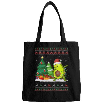 Discover Dabbing Avocado Lover Vegan Santa Hat Ugly Bags