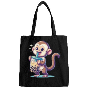 Discover Kawaii Bubble Tea Boba Cappuccino Monkey Bags