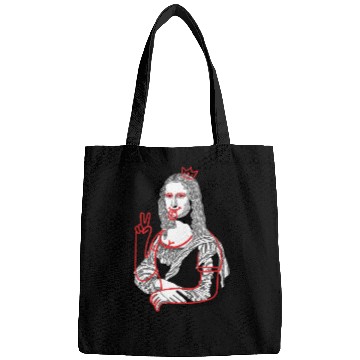 Discover Hand Drawn Vector Illustration MonLisa - Giocond Bags