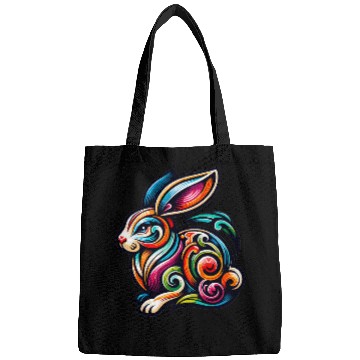 Discover Rabbit Tattoo Tribal Chinese Zodiac Bags