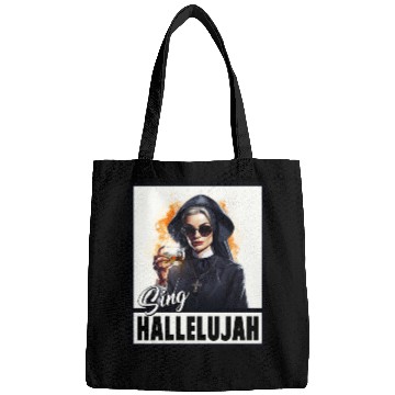 Discover Sexy Nun Drinks Alcohol Funny Saying Bags