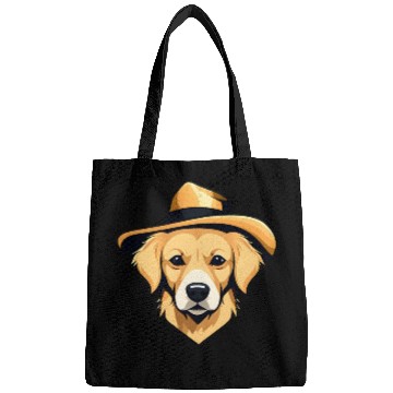 Discover Golden Retriever with Safari Hat Bags