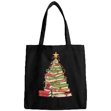 Discover Bookworm Christmas Tree books Bags
