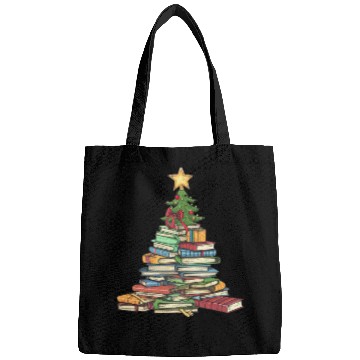 Discover Bookworm Christmas Tree books Bags