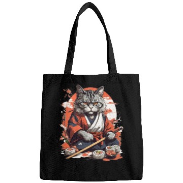 Discover Cat Samurai Sushi Bags