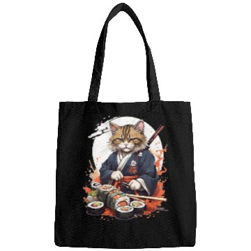 Discover Cat Samurai Sushi Bags
