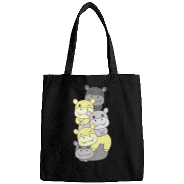 Discover Perigender Flag Pride Lgbtq Cute Hippo Stack Bags