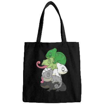 Discover Aromantic Flag Pride Lgbtq Cute Chameleon Pile Bags