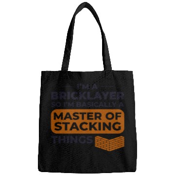 Discover Master of Stacking Humorous Bricklayer Brick Mason Bags