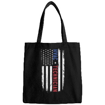 Discover HVAC Technician US American Flag HVAC Mechanic Bags
