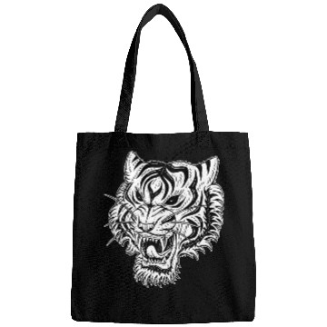 Discover Dark Angry Tiger Sideview Bags