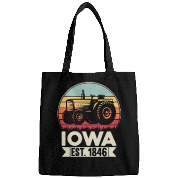 Discover Iowa Vintage Tractor Farmer Gifts Bags