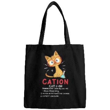 Discover Cation Science Cat Funny Chemistry Chemist Scien Bags
