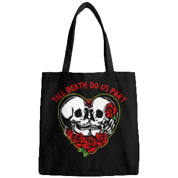 Discover Heart Skulls Till Death Do Us Part © WhiteTigerLLC Bags