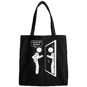 Discover I Love My EX Self Love Myself Heart Funny Person Bags