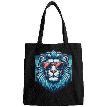 Discover Chill Monarch - Lion with Sunglasses Retro Bags