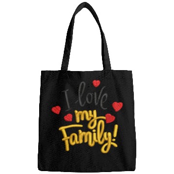 Discover I love my family Bags