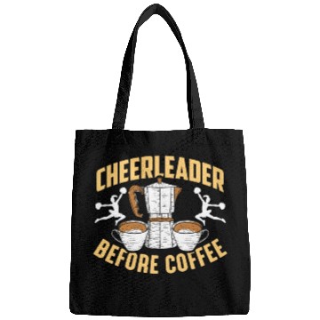 Discover Cheerleader Before Coffee Cheer Squad Coffee Lover Bags
