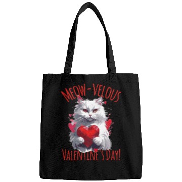 Discover Meow-velous Valentines Day White Cat Bags