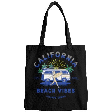Discover California Beach Vibes Retro Camper Van Bags