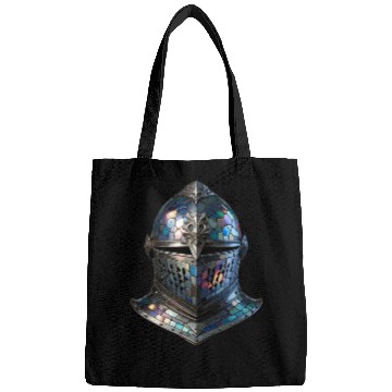 Discover Enchanted Knight's Helmet - Stained Glass Armor Bags