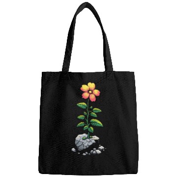 Discover Resilient flower blooming through the cracks Bags