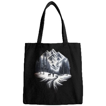Discover Winter is here ,snowy mountains nature Bags