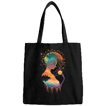 Discover Mother Earth, peace and protect our environment Bags