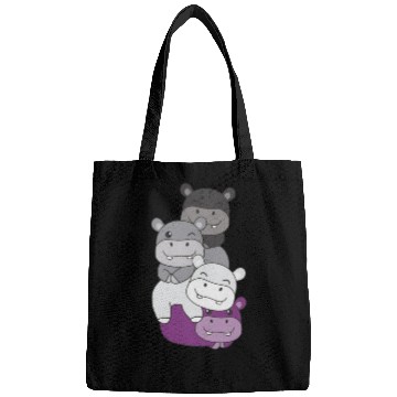 Discover Asexual Flag Pride Lgbtq Cute Hippo Bunch Bags